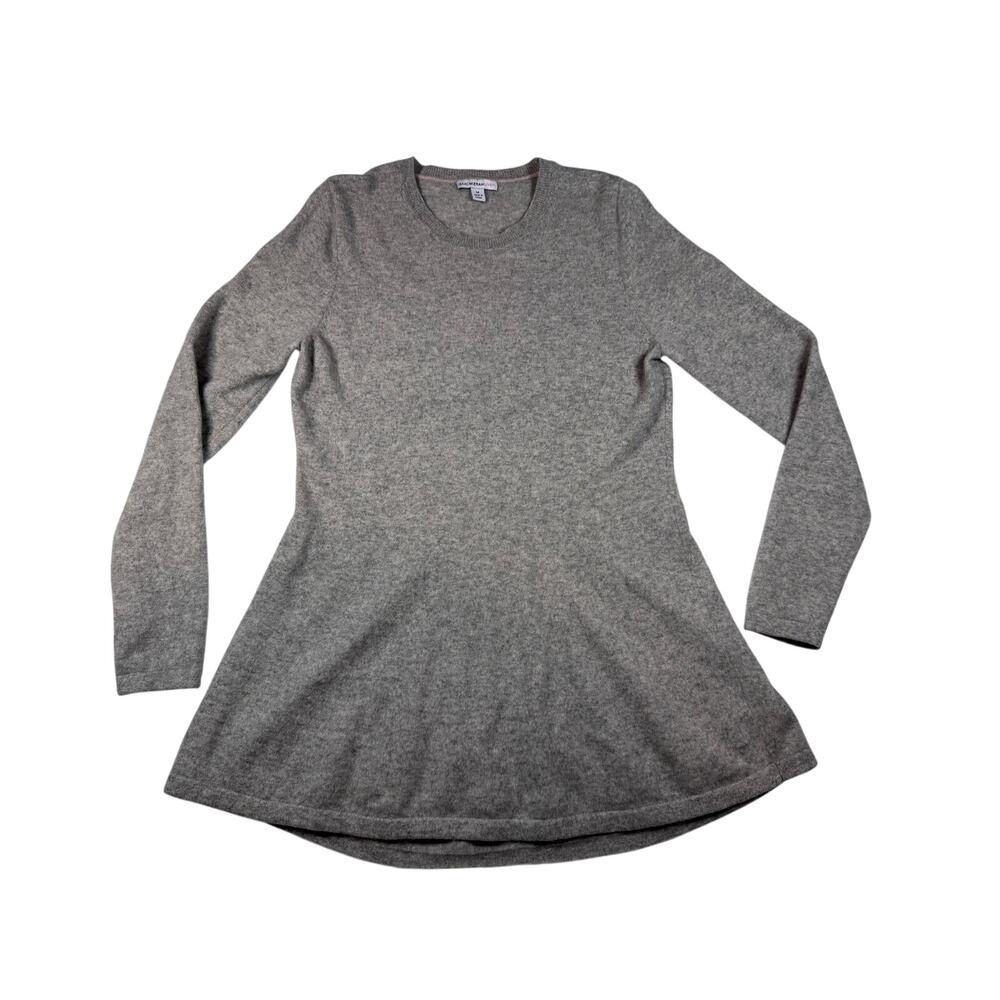Isaac Mizrahi Live Women’s M 100% Cashmere Sweater Gray Fit Flare Tunic